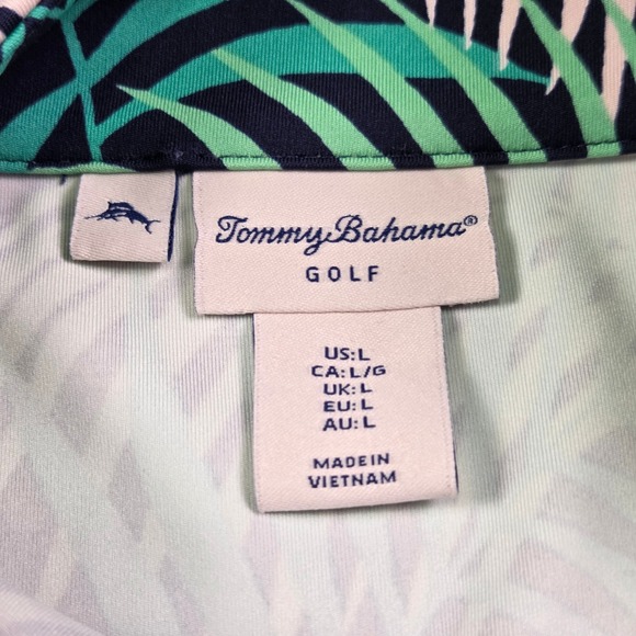 Tommy Bahama Golf Dress Women's Large Palm Print Long Sleeve Quarter Zip - Picture 4 of 6